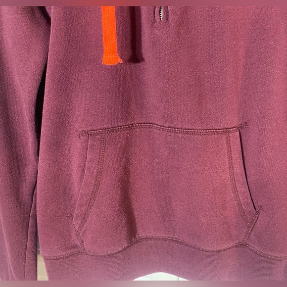 Victoria’s Secret PINK Burgundy 1/4 Zip Hoodie, Size S, Drawstring, PINK Logo - Picture 5 of 7